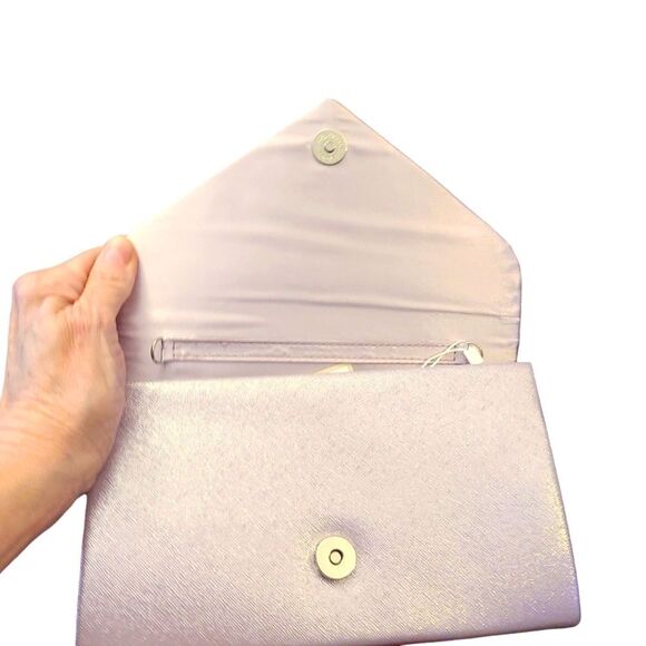 IXABELLA Crossbody Clutch Bag Sparkly Soft Lilac Pink - Picture 5 of 13
